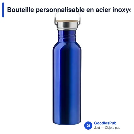 Bouteille personnalisable en acier inoxydable 700 ml avec logo - Poppy