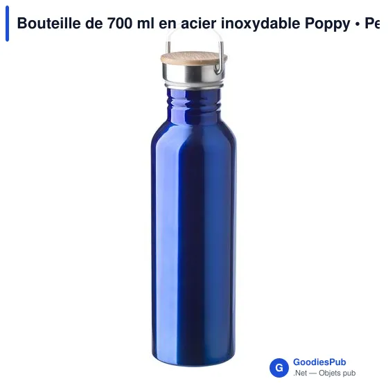 Bouteille personnalisable en acier inoxydable 700 ml avec logo - Poppy - Image 11
