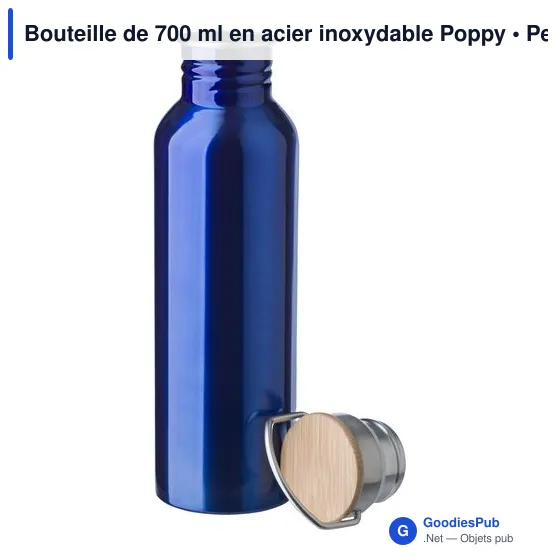 Bouteille personnalisable en acier inoxydable 700 ml avec logo - Poppy - Image 12
