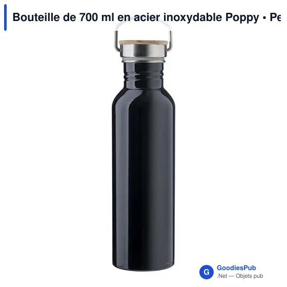 Bouteille personnalisable en acier inoxydable 700 ml avec logo - Poppy - Image 7