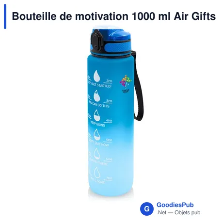 Bouteille de motivation 1000 ml Air Gifts | Kayleigh