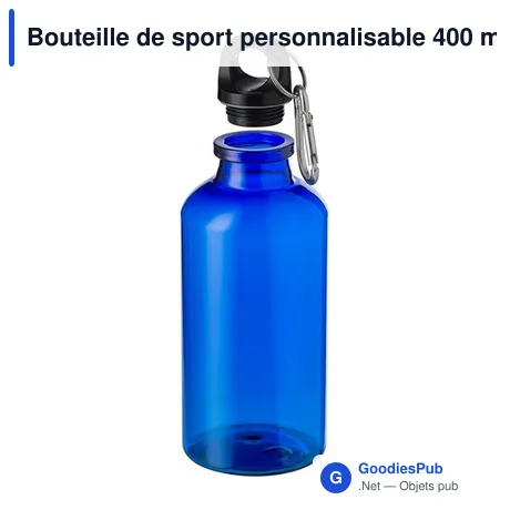 Bouteille de sport personnalisable 400 ml avec logo - RPET