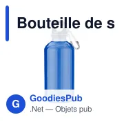 Bouteille de sport personnalisable 400 ml avec logo - RPET - Miniature 2