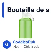 Bouteille de sport personnalisable 400 ml avec logo - RPET - Miniature 3