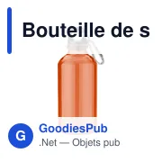 Bouteille de sport personnalisable 400 ml avec logo - RPET - Miniature 4