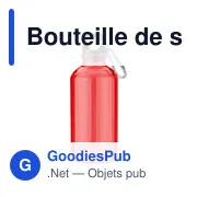 Bouteille de sport personnalisable 400 ml avec logo - RPET - Miniature 8