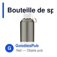 Bouteille de sport personnalisable 400 ml avec logo - RPET - Miniature 9