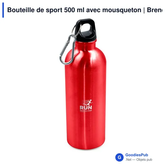 Bouteille de sport personnalisable 500 ml avec logo - Brenda - Image 1