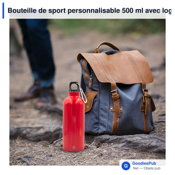 Bouteille de sport personnalisable 500 ml avec logo - Brenda - Image 2