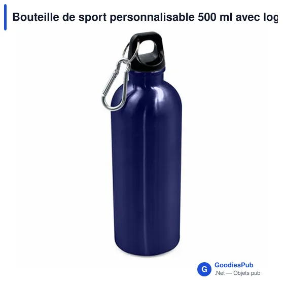 Bouteille de sport personnalisable 500 ml avec logo - Brenda - Image 12