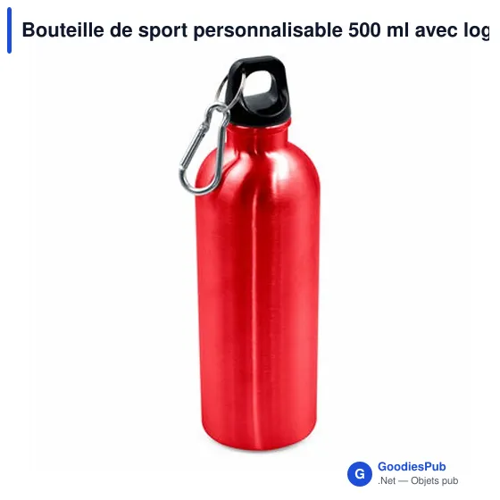 Bouteille de sport personnalisable 500 ml avec logo - Brenda - Image 3