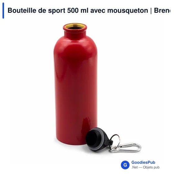 Bouteille de sport personnalisable 500 ml avec logo - Brenda - Image 4