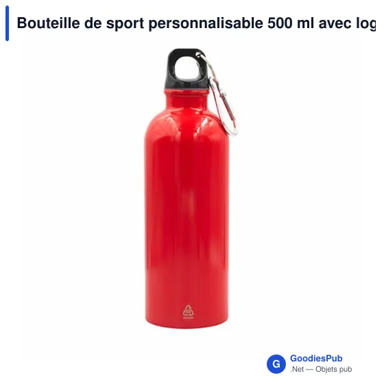Bouteille de sport personnalisable 500 ml avec logo - Brenda - Image 5