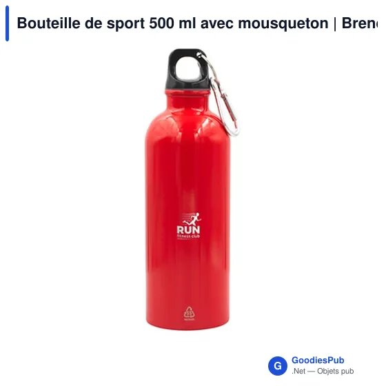 Bouteille de sport personnalisable 500 ml avec logo - Brenda - Image 6