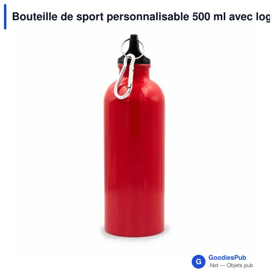 Bouteille de sport personnalisable 500 ml avec logo - Brenda - Image 7