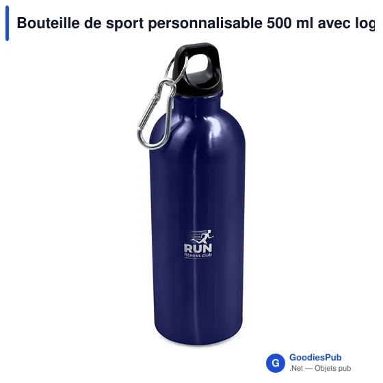 Bouteille de sport personnalisable 500 ml avec logo - Brenda - Image 10