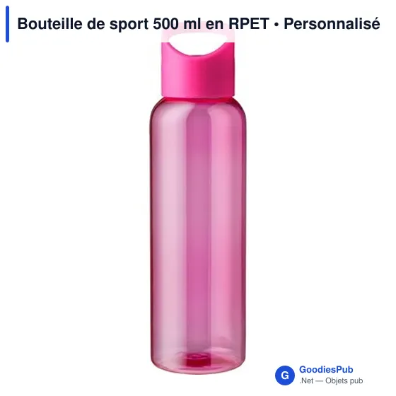 Bouteille de sport personnalisable 500 ml avec logo - RPET - Image 11