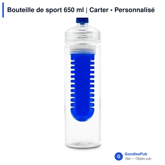 Bouteille de sport personnalisable 650 ml avec logo - Carter - Image 8