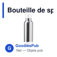 Bouteille de sport personnalisable 700 ml avec logo - modèle noir - Miniature 12