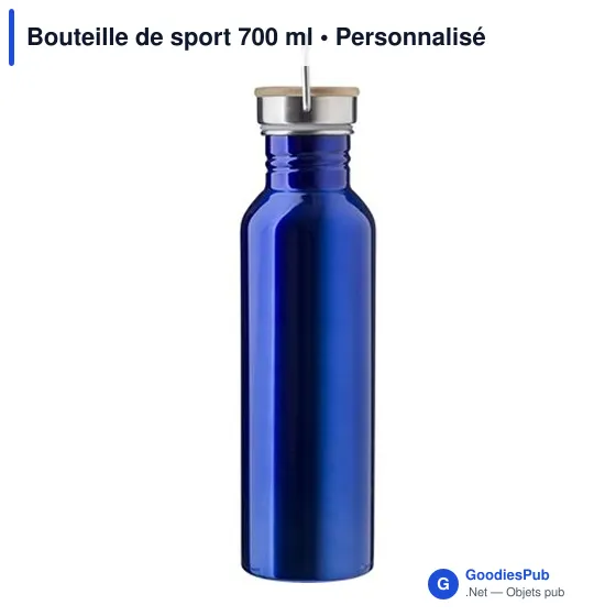 Bouteille de sport personnalisable 700 ml avec logo - modèle noir - Image 4