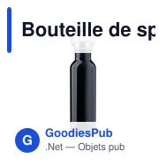 Bouteille de sport personnalisable 700 ml avec logo - modèle noir - Miniature 6