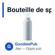 Bouteille de sport personnalisable 700 ml avec logo - modèle noir - Miniature 9