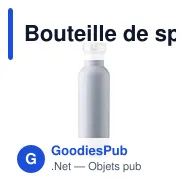 Bouteille de sport personnalisable 700 ml avec logo - modèle noir - Miniature 10