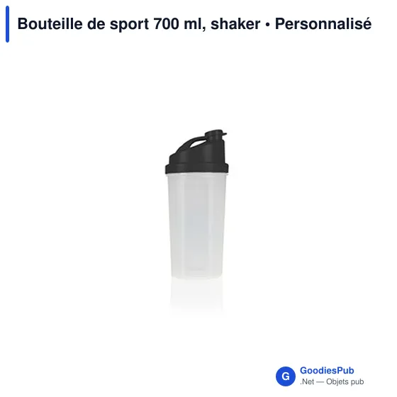 Bouteille de sport personnalisable 700 ml avec logo - shaker - Image 4