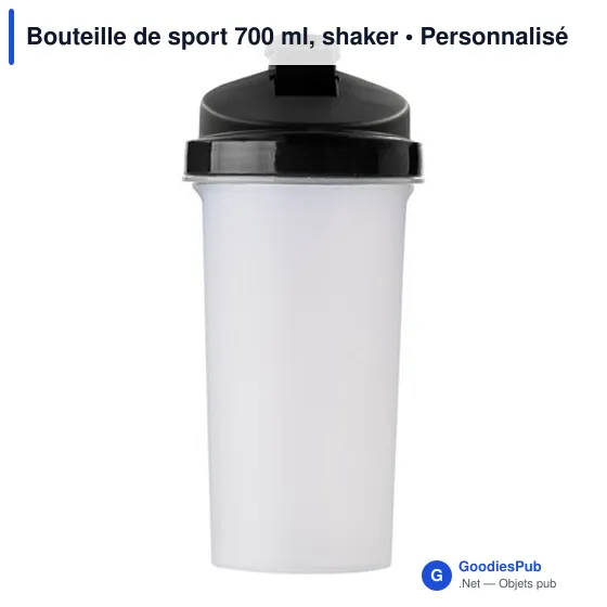 Bouteille de sport personnalisable 700 ml avec logo - shaker - Image 5