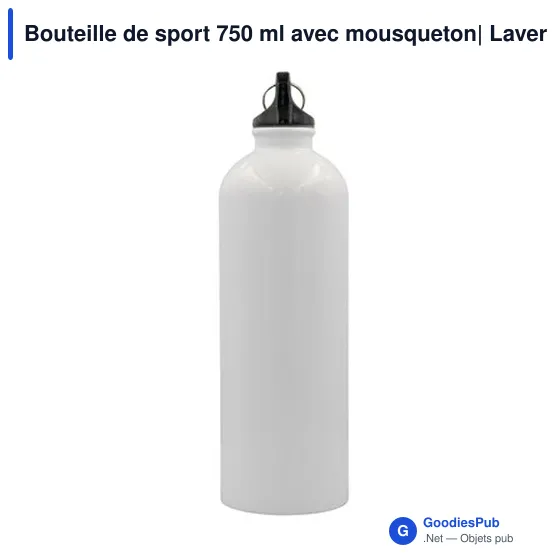 Bouteille de sport personnalisable 750 ml avec logo - Laveriano - Image 4