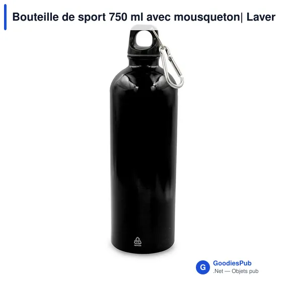 Bouteille de sport personnalisable 750 ml avec logo - Laveriano - Image 5