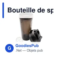 Bouteille de sport personnalisable 750 ml avec logo | Urelles - Miniature 1