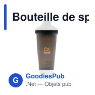 Bouteille de sport personnalisable 750 ml avec logo | Urelles - Miniature 3