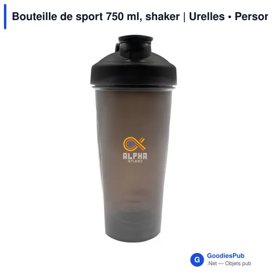 Bouteille de sport personnalisable 750 ml avec logo | Urelles - Image 3