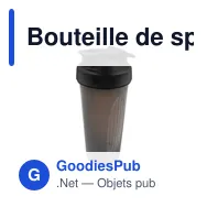 Bouteille de sport personnalisable 750 ml avec logo | Urelles - Miniature 4