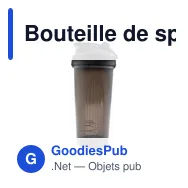 Bouteille de sport personnalisable 750 ml avec logo | Urelles - Miniature 6