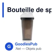 Bouteille de sport personnalisable 750 ml avec logo | Urelles - Miniature 7