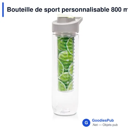 Bouteille de sport personnalisable 800 ml avec logo - Air Gifts