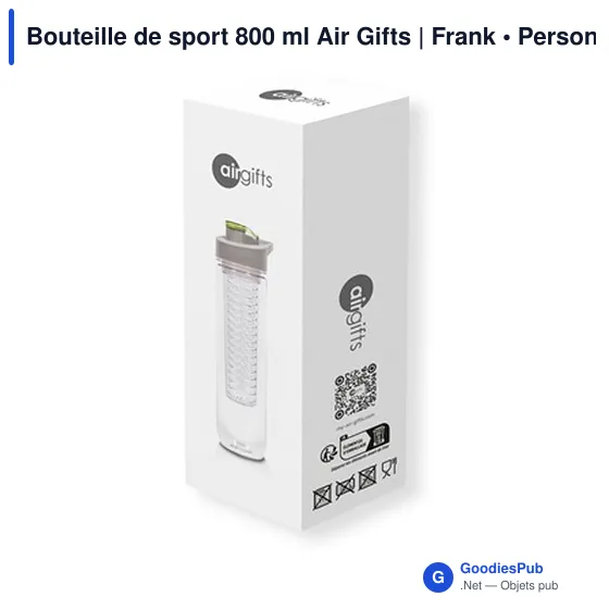 Bouteille de sport personnalisable 800 ml avec logo - Air Gifts - Image 12