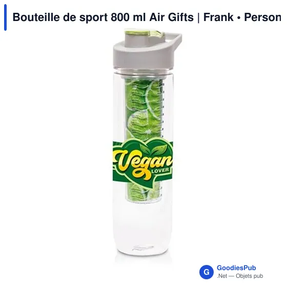 Bouteille de sport personnalisable 800 ml avec logo - Air Gifts - Image 9