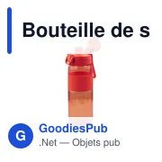 Bouteille de sport personnalisable 850 ml avec logo - Air Gifts | Flore - Miniature 1