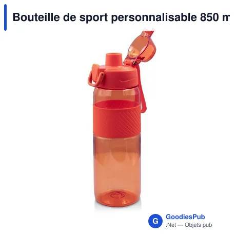 Bouteille de sport personnalisable 850 ml avec logo - Air Gifts | Flore
