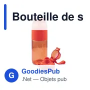 Bouteille de sport personnalisable 850 ml avec logo - Air Gifts | Flore - Miniature 2