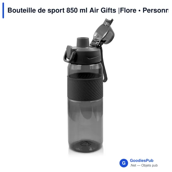 Bouteille de sport personnalisable 850 ml avec logo - Air Gifts | Flore - Image 11