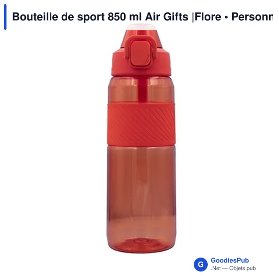 Bouteille de sport personnalisable 850 ml avec logo - Air Gifts | Flore - Image 3