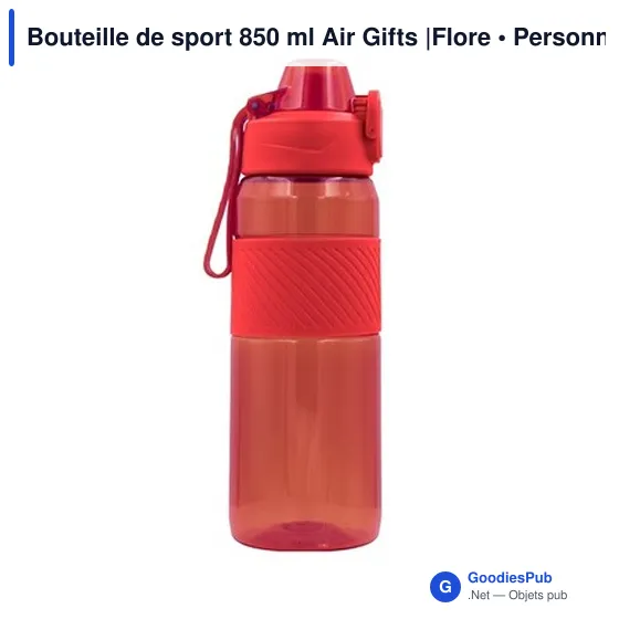 Bouteille de sport personnalisable 850 ml avec logo - Air Gifts | Flore - Image 4