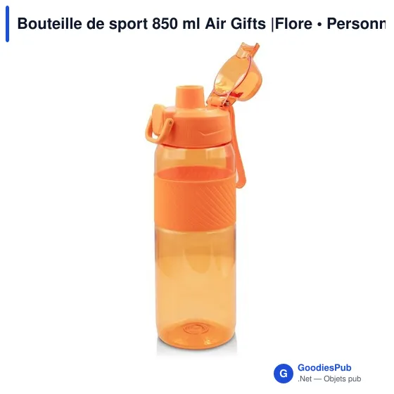 Bouteille de sport personnalisable 850 ml avec logo - Air Gifts | Flore - Image 6