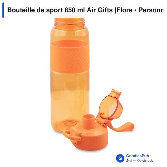 Bouteille de sport personnalisable 850 ml avec logo - Air Gifts | Flore - Image 7