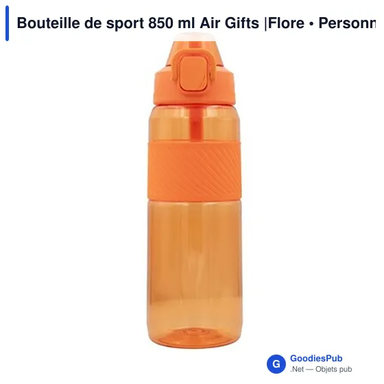Bouteille de sport personnalisable 850 ml avec logo - Air Gifts | Flore - Image 8