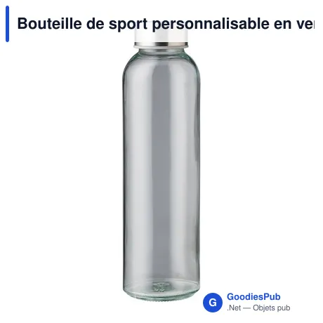 Bouteille de sport personnalisable en verre 500 ml avec logo